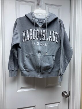Resort Stop Women’s Marco Island Florida Zip Up Hoodie – Size Small